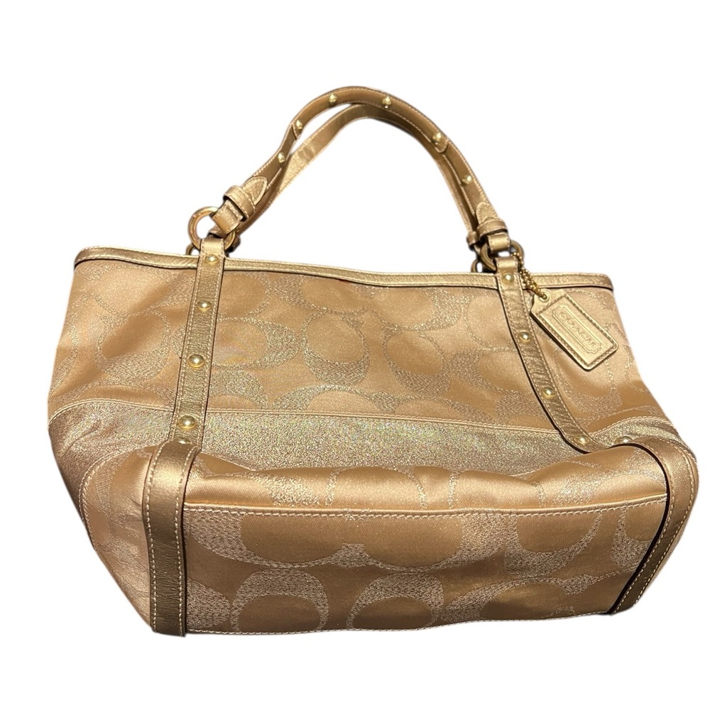 Coach Metallic Gold Shoulder Bag